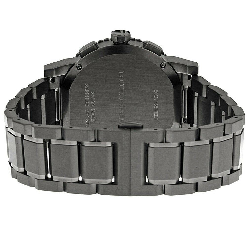 Burberry BU9381 Waffenmetall Zifferblatt Grau Ion-plattiertes Edelstahl Herrenuhr Burberry BU9381 Waffenmetall Zifferblatt Grau Ion-plattiertes Edelstahl Herrenuhr